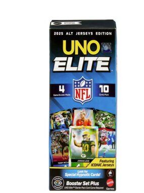 Mattel UNO Elite NFL 2025 Alt Jerseys Booster Set Plus